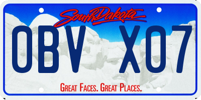 SD license plate 0BVX07