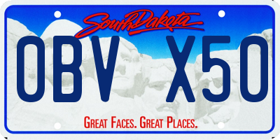 SD license plate 0BVX50