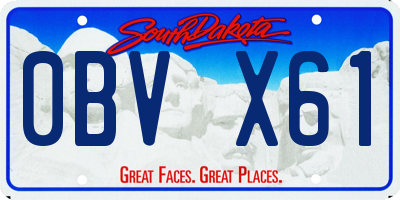 SD license plate 0BVX61