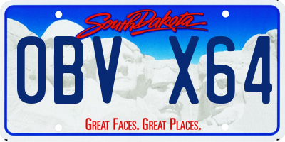 SD license plate 0BVX64