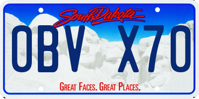 SD license plate 0BVX70
