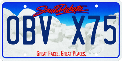 SD license plate 0BVX75