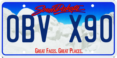 SD license plate 0BVX90