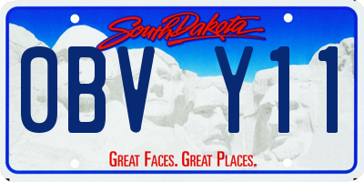 SD license plate 0BVY11