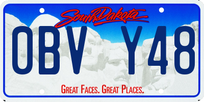 SD license plate 0BVY48