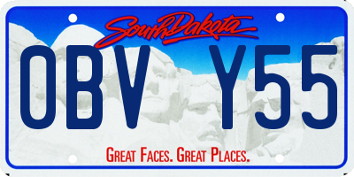 SD license plate 0BVY55