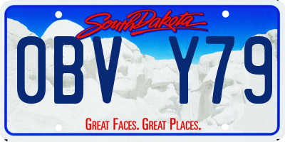 SD license plate 0BVY79