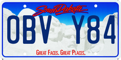 SD license plate 0BVY84
