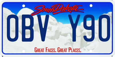 SD license plate 0BVY90