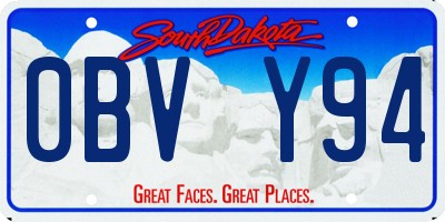 SD license plate 0BVY94