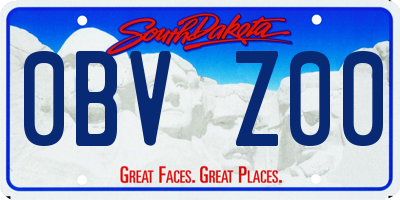SD license plate 0BVZ00