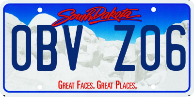SD license plate 0BVZ06