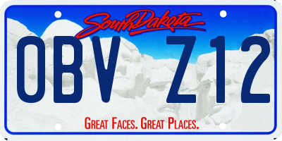 SD license plate 0BVZ12