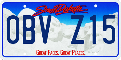 SD license plate 0BVZ15
