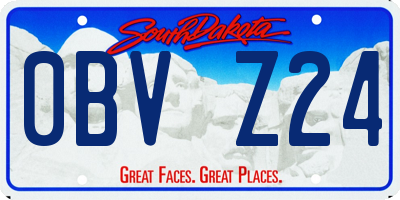 SD license plate 0BVZ24