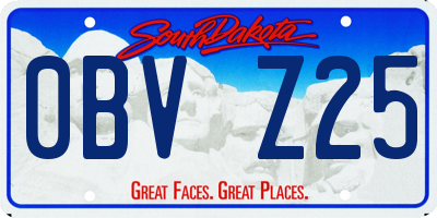 SD license plate 0BVZ25