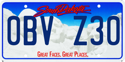 SD license plate 0BVZ30