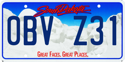 SD license plate 0BVZ31