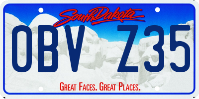 SD license plate 0BVZ35