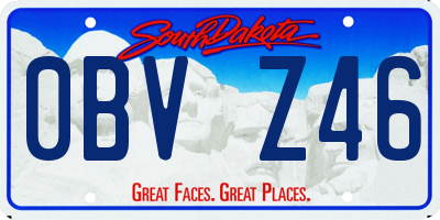 SD license plate 0BVZ46