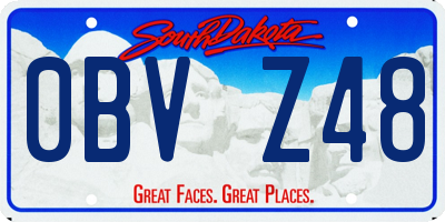 SD license plate 0BVZ48