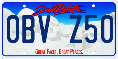 SD license plate 0BVZ50