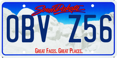 SD license plate 0BVZ56