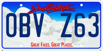 SD license plate 0BVZ63