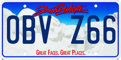 SD license plate 0BVZ66