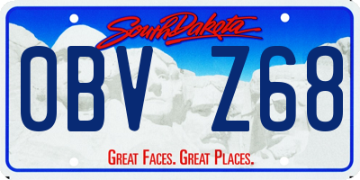 SD license plate 0BVZ68