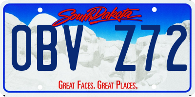 SD license plate 0BVZ72