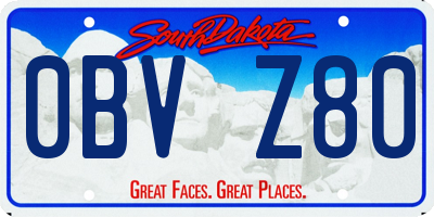 SD license plate 0BVZ80