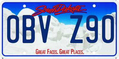 SD license plate 0BVZ90
