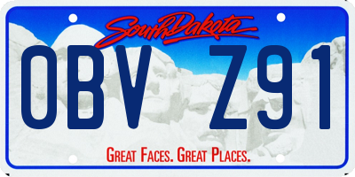 SD license plate 0BVZ91