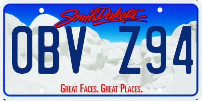 SD license plate 0BVZ94