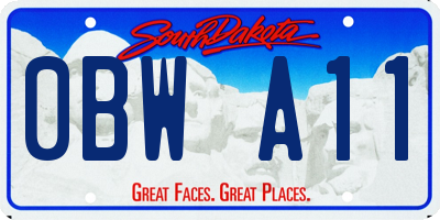 SD license plate 0BWA11