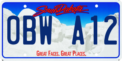 SD license plate 0BWA12