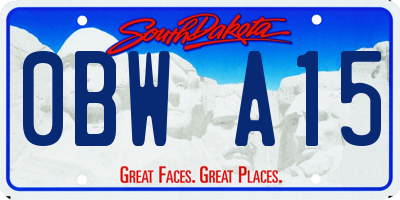 SD license plate 0BWA15