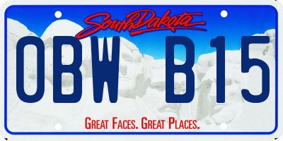 SD license plate 0BWB15