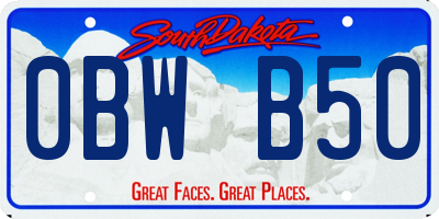 SD license plate 0BWB50