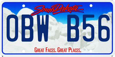 SD license plate 0BWB56
