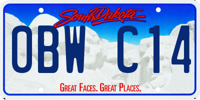 SD license plate 0BWC14