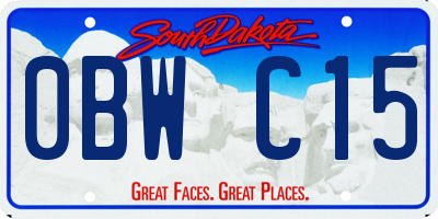 SD license plate 0BWC15