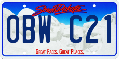 SD license plate 0BWC21