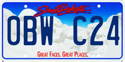 SD license plate 0BWC24