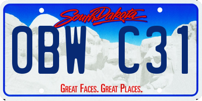 SD license plate 0BWC31