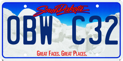 SD license plate 0BWC32