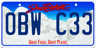 SD license plate 0BWC33