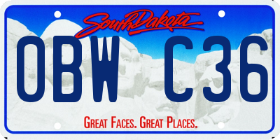 SD license plate 0BWC36