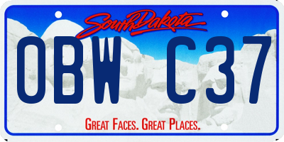 SD license plate 0BWC37